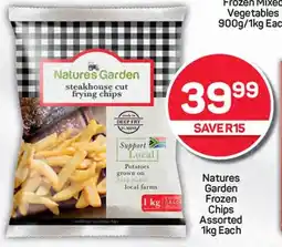 Pick n Pay Natures Garden Frozen Chips Assorted 1kg Each offer