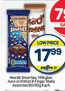Pick n Pay Nestlé Smarties, Milkybar, Aero or KitKat 8 Finger Slabs Assorted 80/85g Each offer