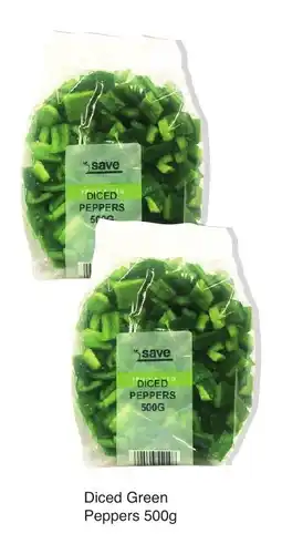 Save Diced Green Peppers 500g offer