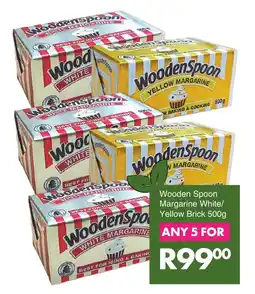 Save Wooden Spoon Margarine White/ Yellow Brick 500g offer