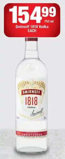 OK Liquor Smirnoff 1818 Vodka EACH offer