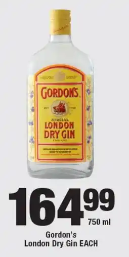 OK Liquor Gordon's London Dry Gin EACH offer