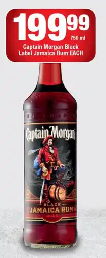OK Liquor Captain Morgan Black Label Jamaica Rum EACH offer