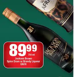 Jackson Brown Spice Drum or Brandy Liqueur EACH