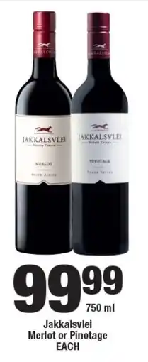 Jakkalsvlei Merlot or Pinotage EACH
