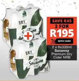 Liquor Shop 2 x 6x330ml Savanna Premium Dry Cider NRB offer