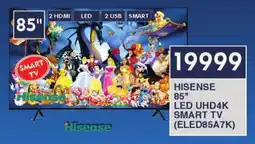 President Hyper HISENSE 85" LED UHD4K SMART TV (ELED85A7K) offer