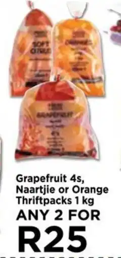 Food Lover's Market Grapefruit 4s, Naartjie or Orange Thriftpacks 1kg offer