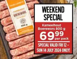 Food Lover's Market Kameelhout Boerewors 800g offer