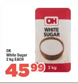 OK Foods OK White Sugar 2 kg EACH offer
