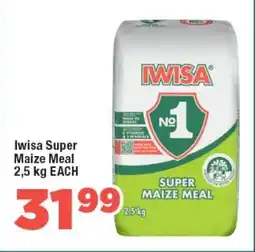 OK Foods Iwisa Super Maize Meal 2,5 kg EACH offer