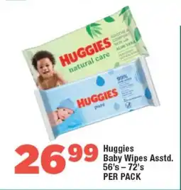 OK Foods Huggies Baby Wipes Asstd. 56's-72's PER PACK offer