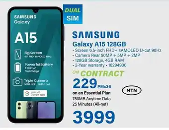 Incredible Connection SAMSUNG Galaxy A15 128GB offer