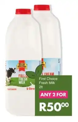 Save First Choice Fresh Milk 2 litre offer