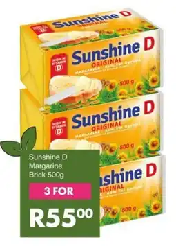 Save Sunshine D Margarine Brick 500g offer