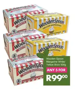 Save Wooden Spoon Margarine White/ Yellow Brick 500g offer