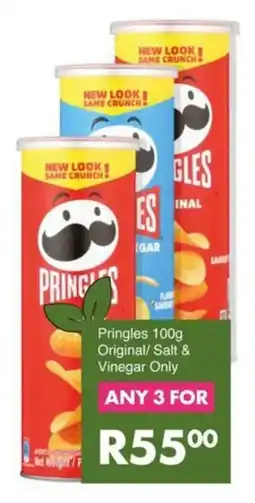 Save Pringles 100g Original/Salt & Vinegar Only offer