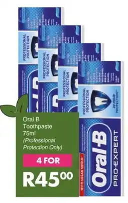 Oral B Toothpaste 75ml (Professional Protection Only)