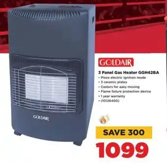 HiFi Corp GOLDAIR 3 Panel Gas Heater GGH42BA offer