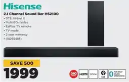 HiFi Corp Hisense 2.1 Channel Sound Bar HS2100 offer