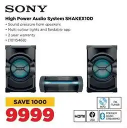 HiFi Corp SONY High Power Audio System SHAKEX10D offer