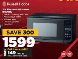 HiFi Corp Russell Hobbs 30L Electronic Microwave RHEM31L offer