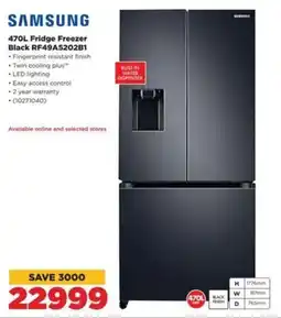 HiFi Corp SAMSUNG 470L Fridge Freezer Black RF49A5202B1 offer