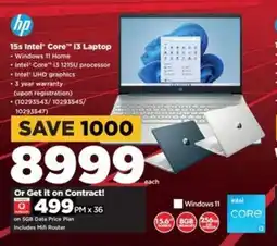 HiFi Corp HP 15s Intel Core i3 Laptop offer