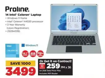 HiFi Corp Proline 14 Intel Celeron Laptop offer