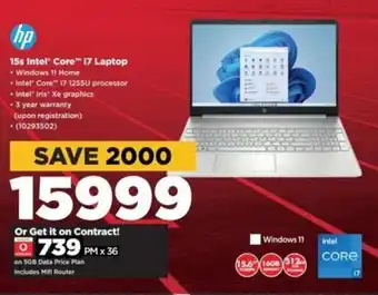 HiFi Corp HP 15s Intel Core i7 Laptop offer