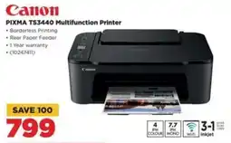HiFi Corp Canon PIXMA TS3440 Multifunction Printer offer