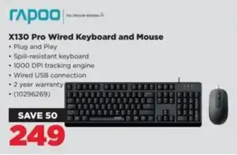 HiFi Corp X130 Pro Wired Keyboard and Mouse offer