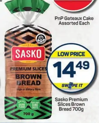 Pick n Pay Sasko Premium Slices Brown Bread 700g offer