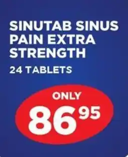 SINUTAB SINUS PAIN EXTRA STRENGTH 24 TABLETS