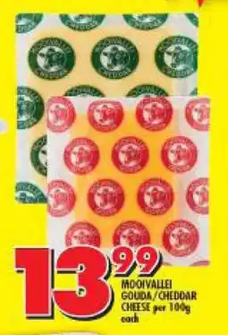 Shoprite MOOIVALLEI GOUDA/CHEDDAR CHEESE per 100g each offer