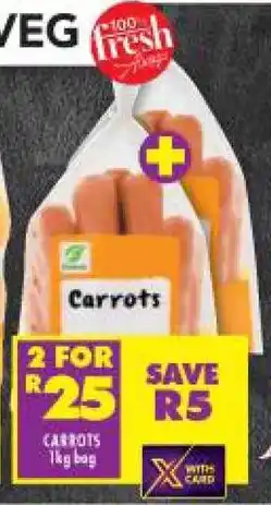 Shoprite CARROTS 1kg bag offer