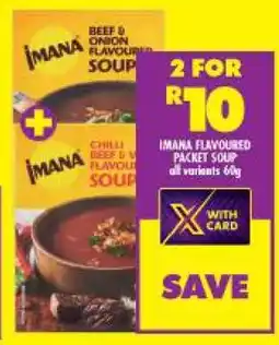 Shoprite IMANA FLAVOURED PACKET SOUP all variants 60g offer