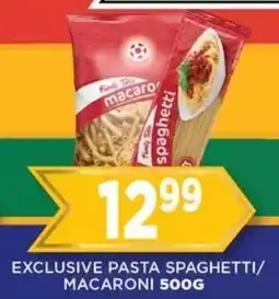 Goal Supermarket EXCLUSIVE PASTA SPAGHETTI/ MACARONI 500G offer