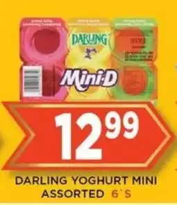 Goal Supermarket DARLING YOGHURT MINI ASSORTED 6'S offer
