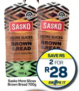 Pick n Pay Hypermarket Sasko More Slices Brown Bread 700g offer