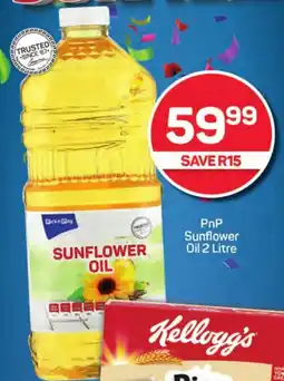 Pick n Pay Hypermarket PnP Sunflower Oil 2 Litre offer