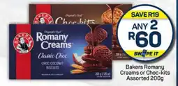 Pick n Pay Hypermarket Bakers Romany Creams or Choc-kits Assorted 200g offer