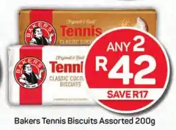Pick n Pay Hypermarket Bakers Tennis Biscuits Assorted 200g offer