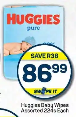 Pick n Pay Hypermarket Huggies Baby Wipes Assorted 224s Each offer