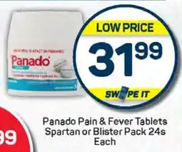 Pick n Pay Hypermarket Panado Pain & Fever Tablets Spartan or Blister Pack 24s Each offer