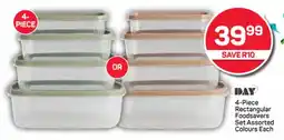 Pick n Pay Hypermarket DAY 4-Piece Rectangular Foodsavers Set Assorted Colours Each offer