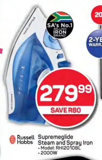 Pick n Pay Hypermarket Russell Hobbs Supremeglide Steam and Spray Iron offer