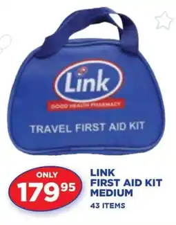Link Pharmacy LINK FIRST AID KIT MEDIUM 43 ITEMS offer