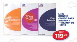 Link Pharmacy LINK IMMUNE COMBO PACK VITAMIN C + VITAMIN D3 + ZINC offer