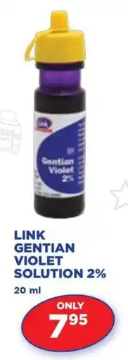 Link Pharmacy LINK GENTIAN VIOLET SOLUTION 2% 20 ml offer